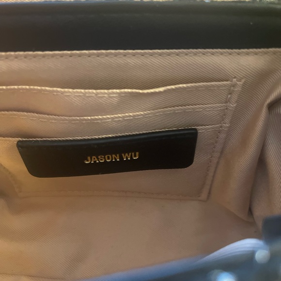 Jason Wu Mini Black Tweed Crossbody Top Handle Bag Brand New - Picture 4 of 10